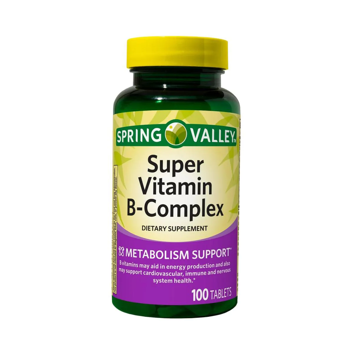 Super Vitamina B Complex 100 Tabletes - Spring Valley