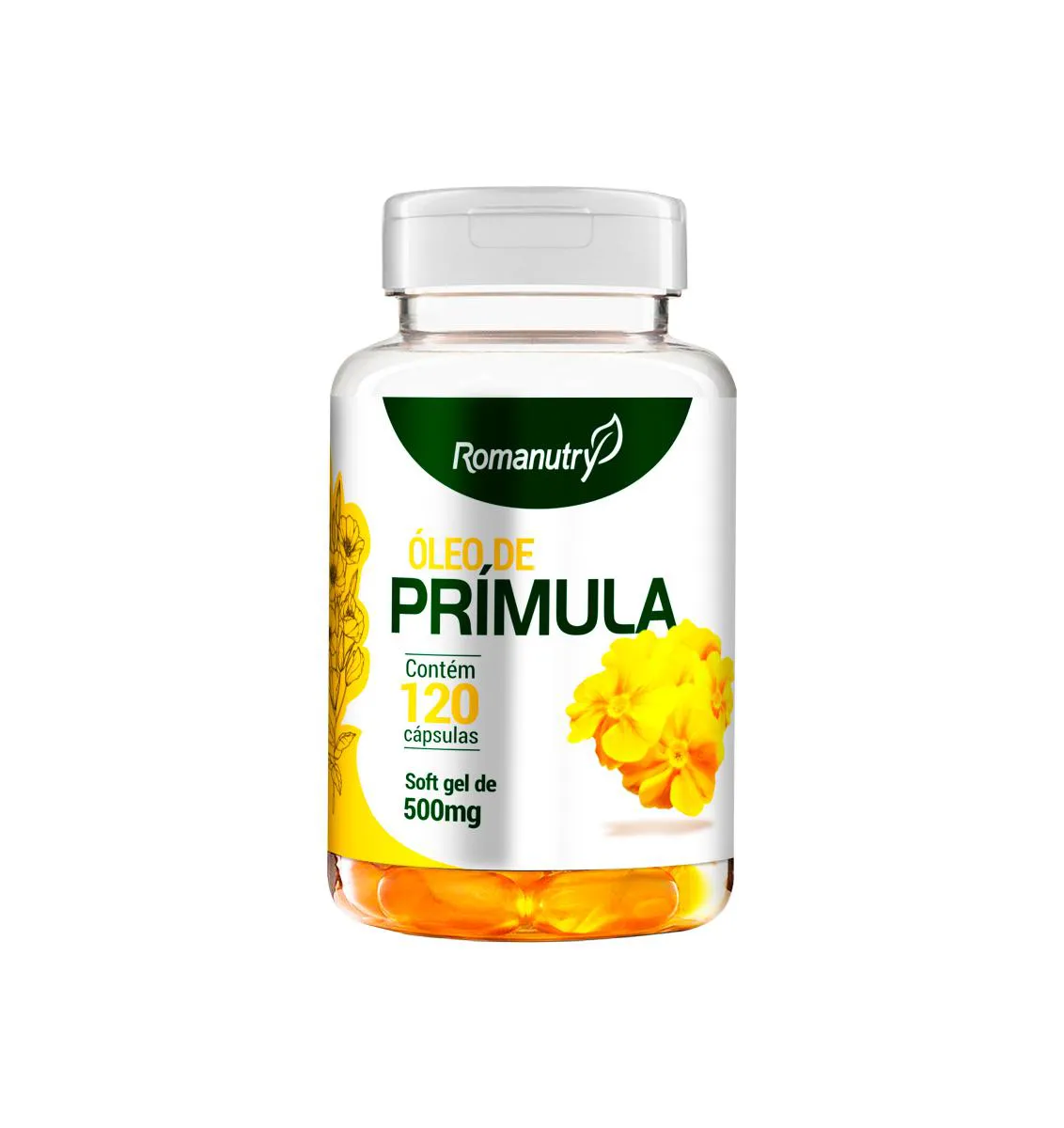 Óleo de Primula 500mg 120 cápsula - Romanutry