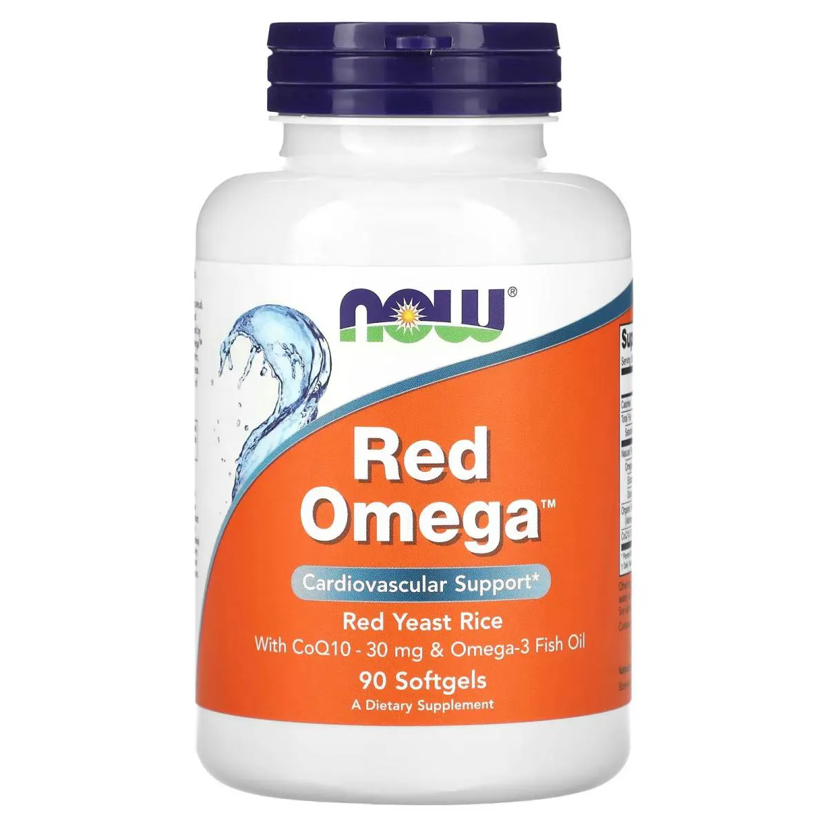 RED ÔMEGA , ARROZ DE LEVEDURA VERMELHO C/ COQ10 90 SOFGELS - NOW FOODS