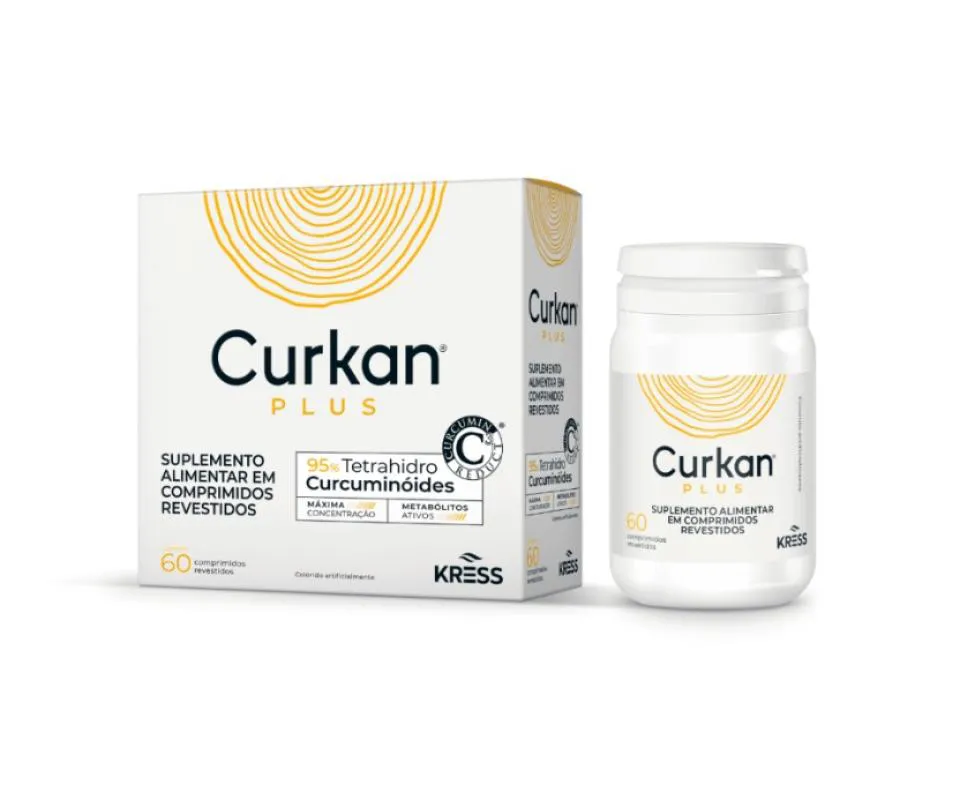 Curkan Plus Suplemento Alimentar de Cúrcuma Kress 60Cpr