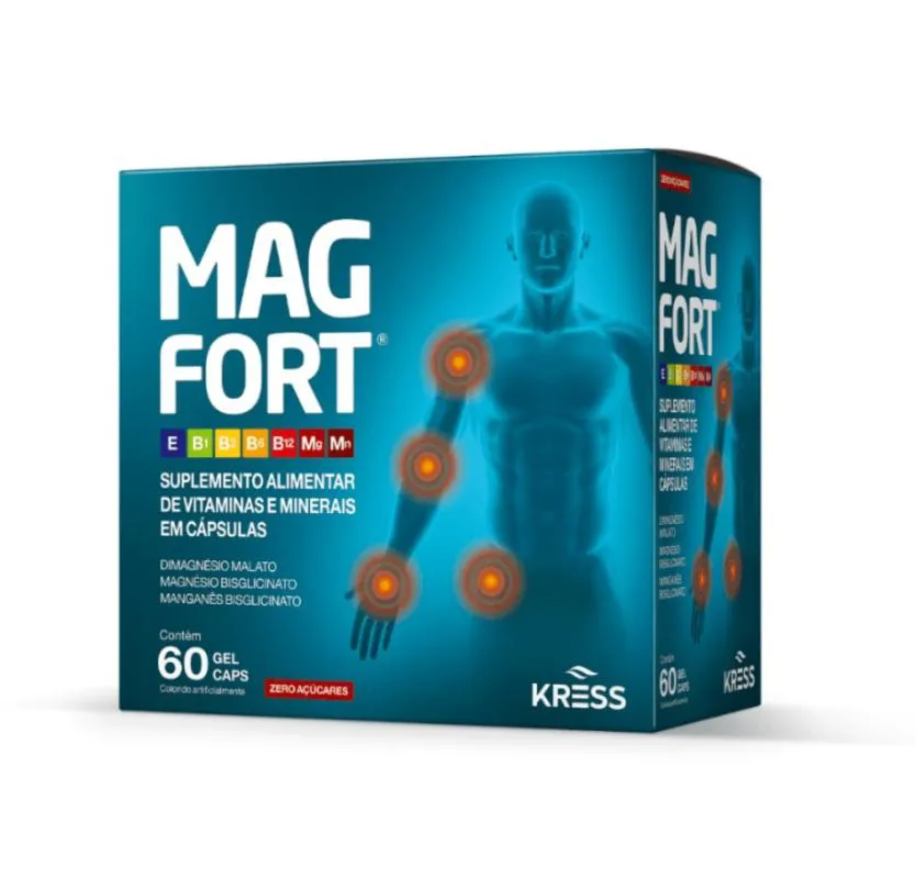 Magfort Suplemento Alimentar Magnésio + Associações Kress 60Cps