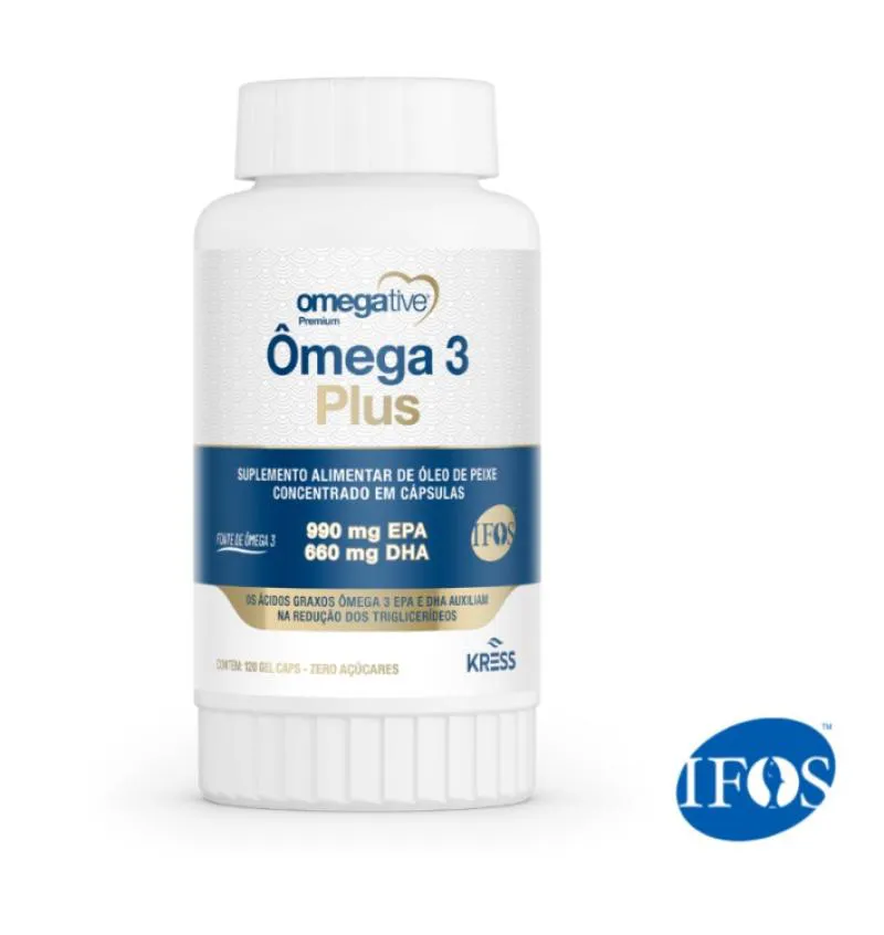 Omegative Plus Ômega 3 990Epa 660Dha Kress 60Cps