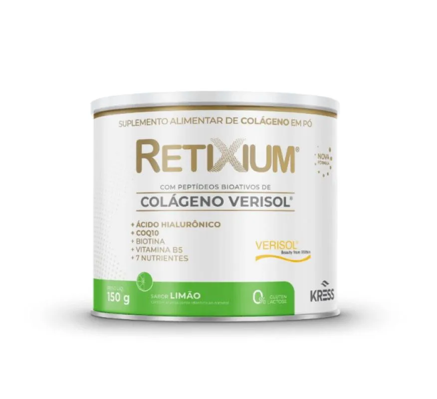 Retixium Colágeno Verisol + Ácido Hialurônico Limão Kress 150G