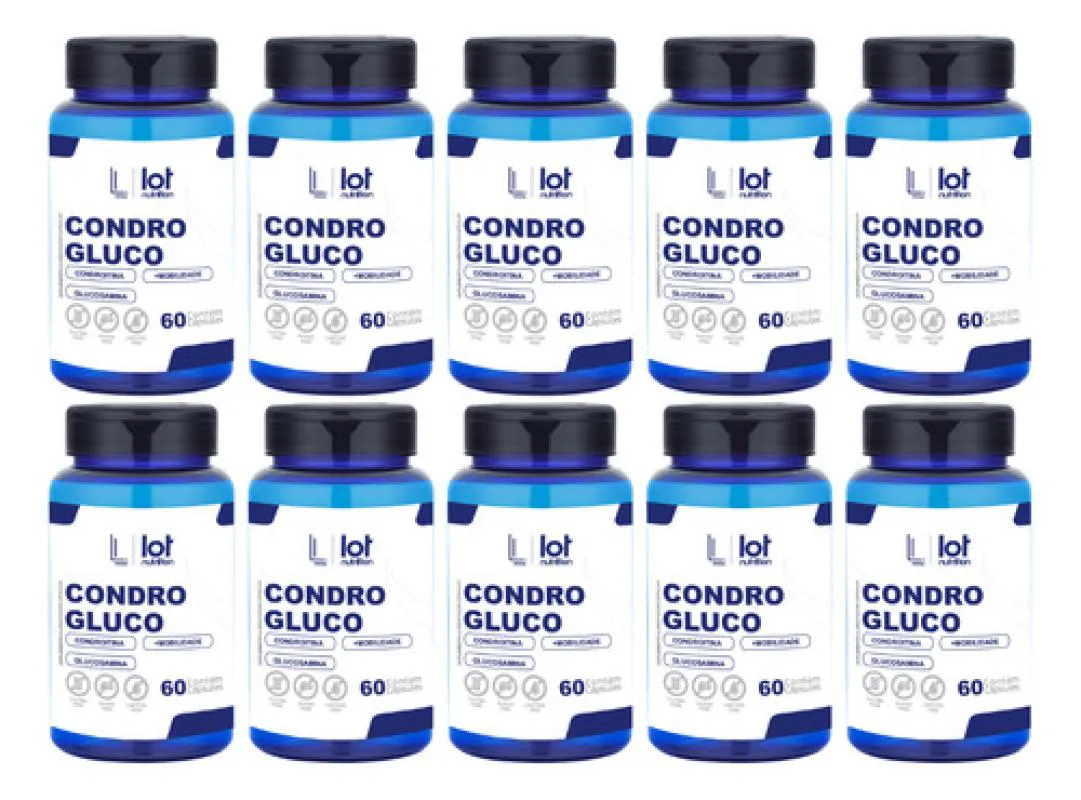 Kit 10un Condrogluco 60 cápsulas sem Sabor