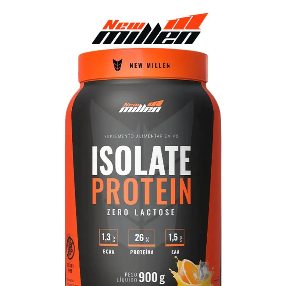 Isolate Proteina da Carne New Millen 900g - Sabor Orange Juice