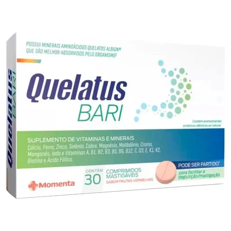 Suplemento Alimentar Quelatus Bari 30 comprimidos - Momenta