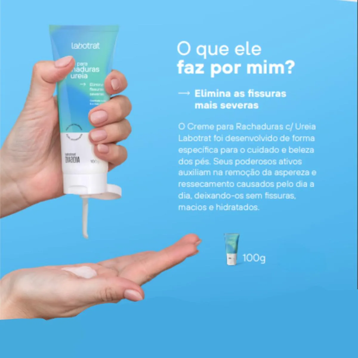 CREME DE RACHADURAS UREIA HIDRATAçãO REGENERA LABOTRAT 100G