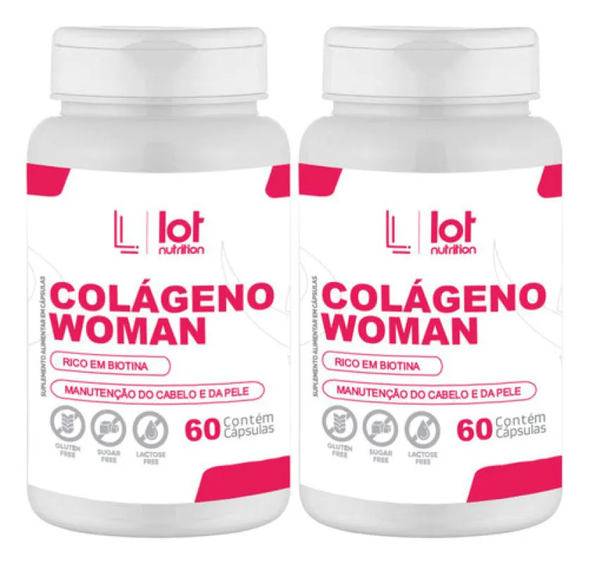 Kit 2un Colágeno Woman 60 cápsulas sem Sabor
