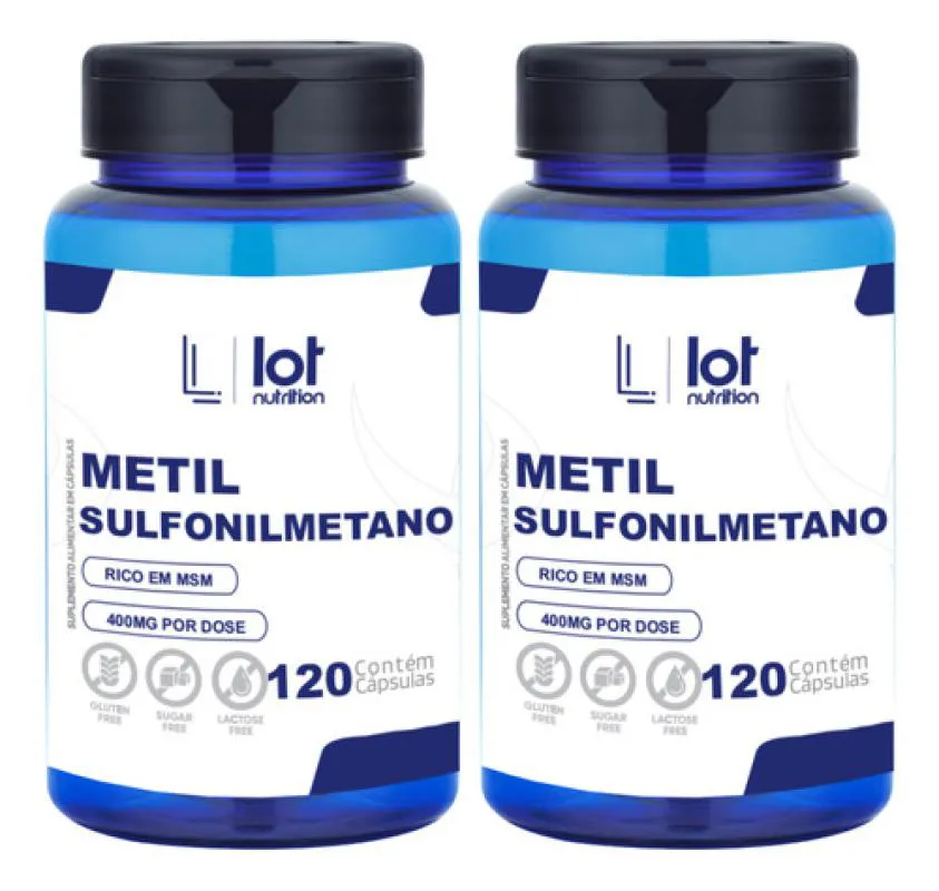 Kit 2un Msm 400mg 120 cápsulas sem Sabor