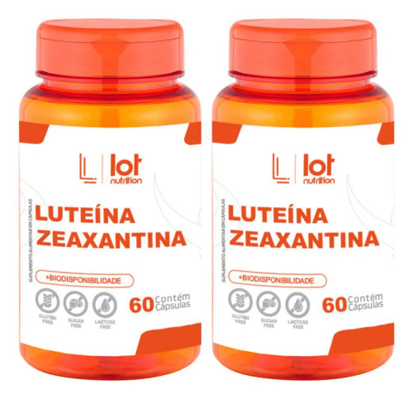 Kit 2un Zeaxantina 3mg Luteína 20mg 60 cápsulas sem Sabor