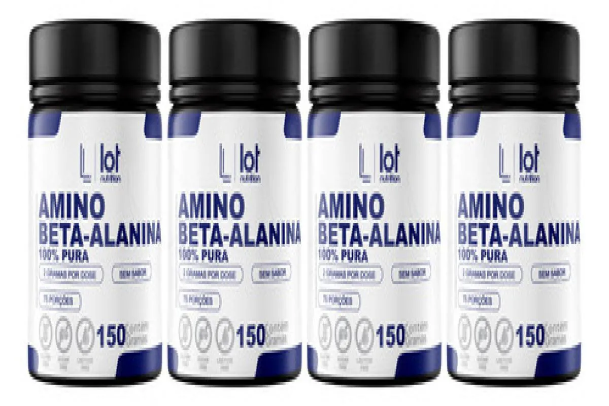 Kit 4un Beta Alanina 150g sem Sabor