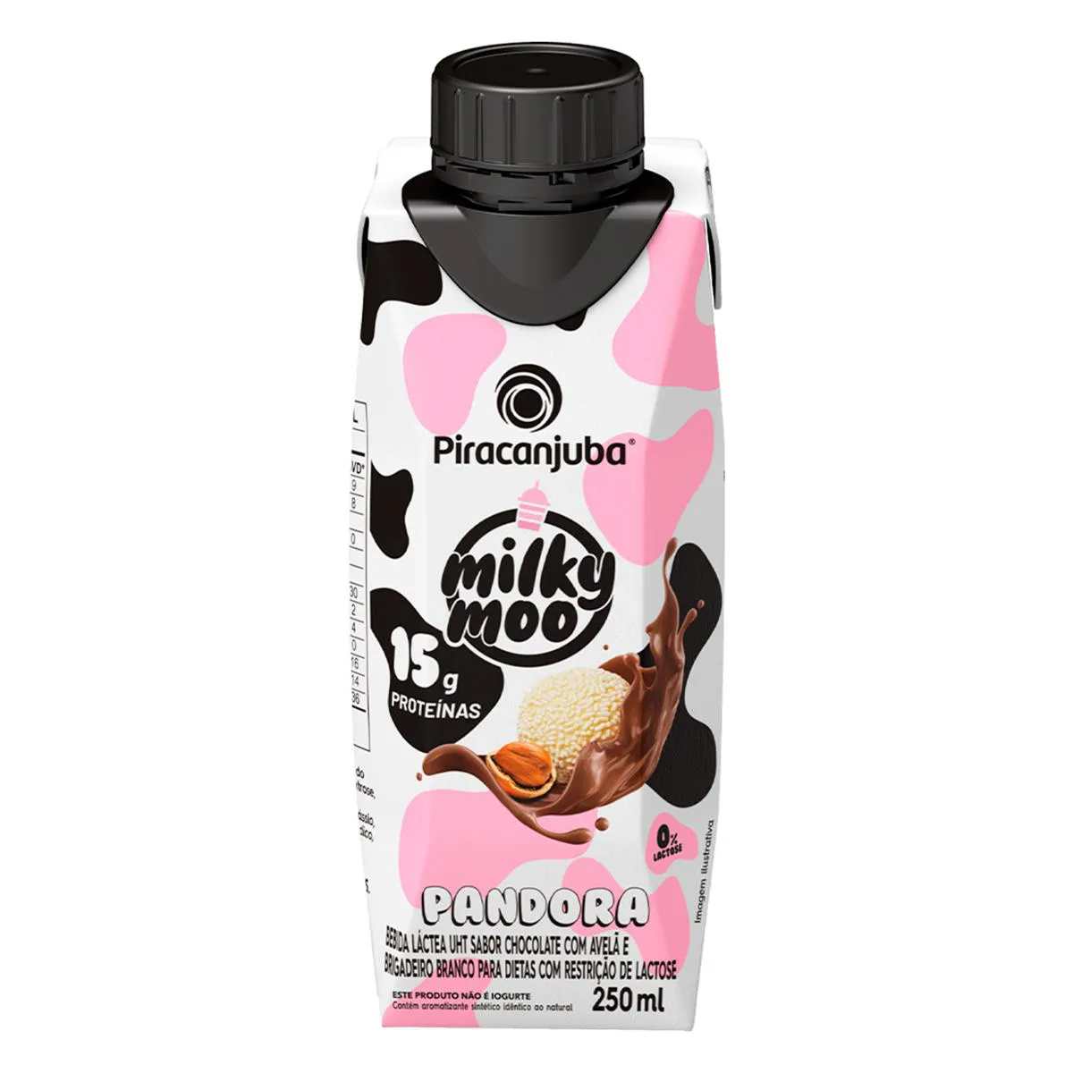 Bebida Láctea Proteica Piracanjuba Milky Moo 15g Proteínas Zero Lactose Pandora 250ml