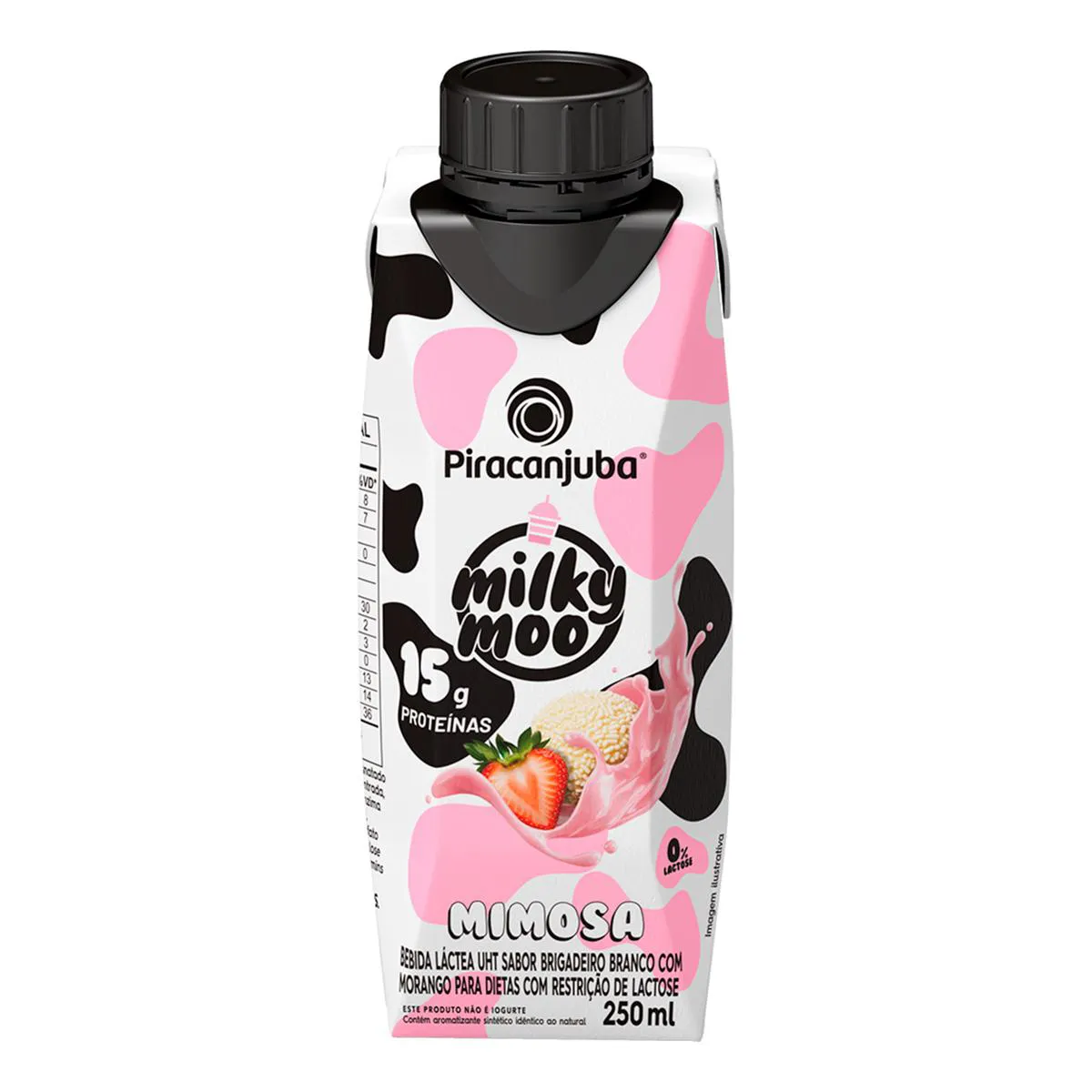Bebida Láctea Proteica Piracanjuba Milky Moo 15g Proteínas Zero Lactose Mimosa 250ml