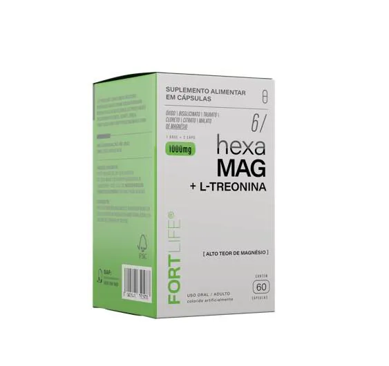 Hexa-Mag 6 1000mg 60 Cápsulas Fortlife
