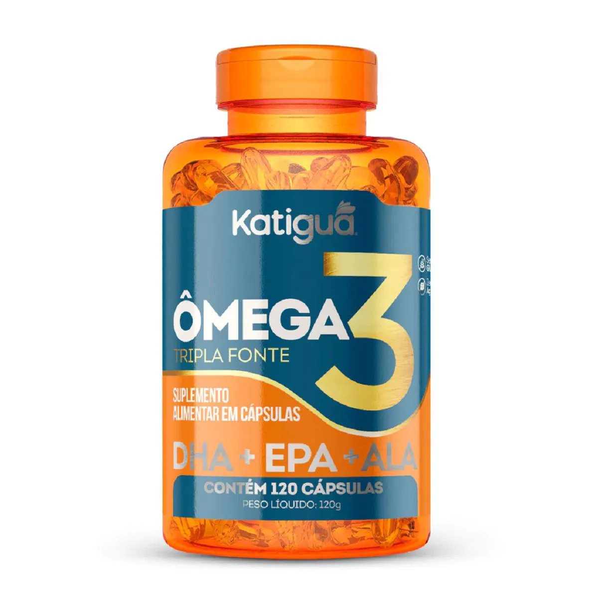 Ômega 3 120 Cps Tripla Fonte Dha + Epa + Ala - Katiguá