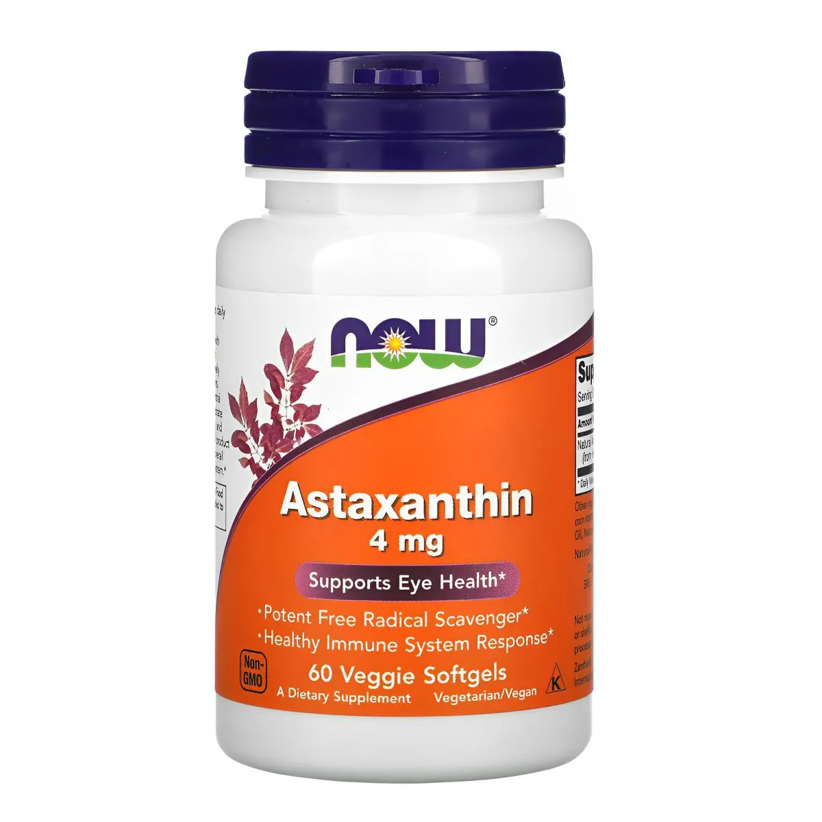 Astaxantina Extracto 4mg Now Foods 60 Softgel Importado
