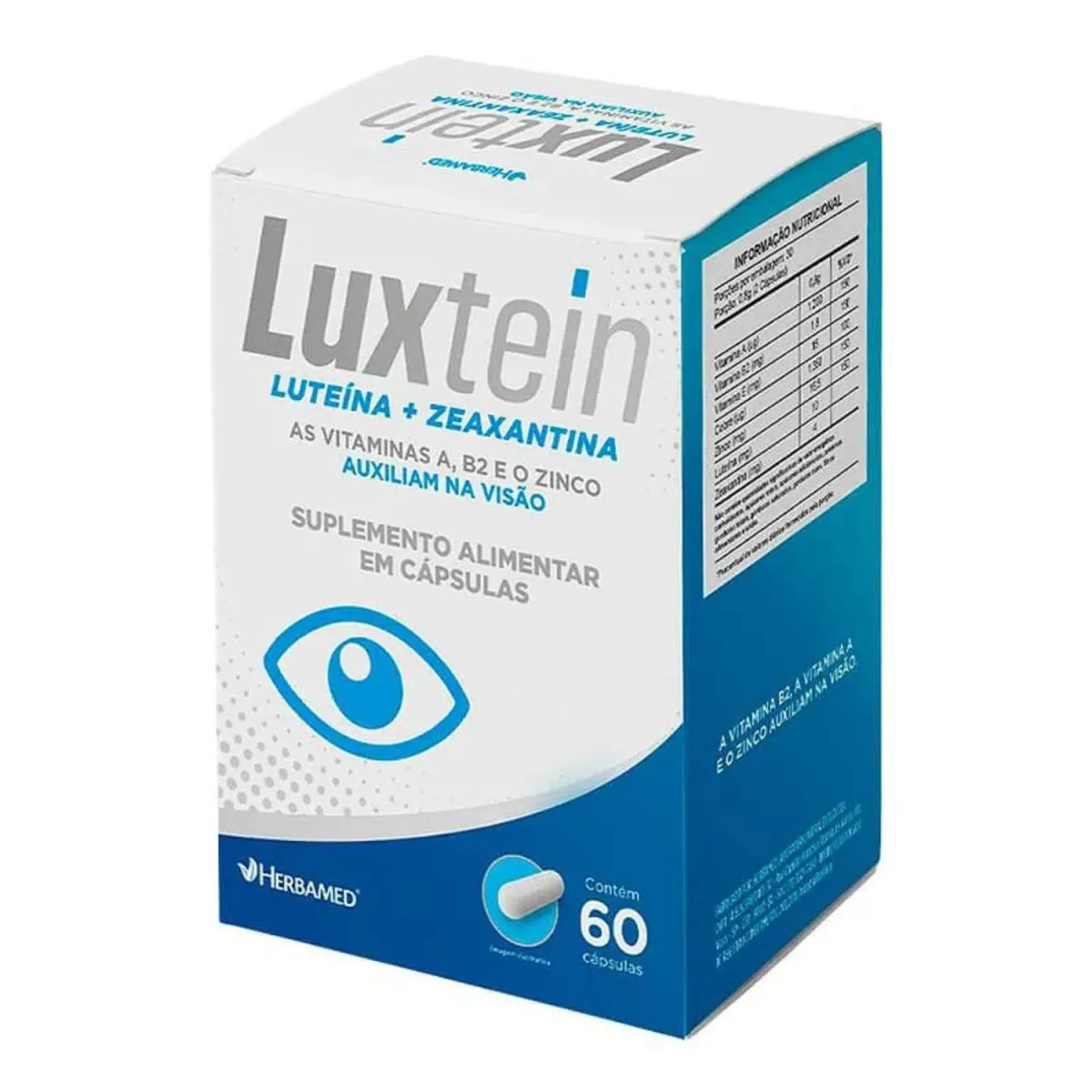 Suplemento Luxtein Luteina + Zeaxantina C60 Visão - Herbamed
