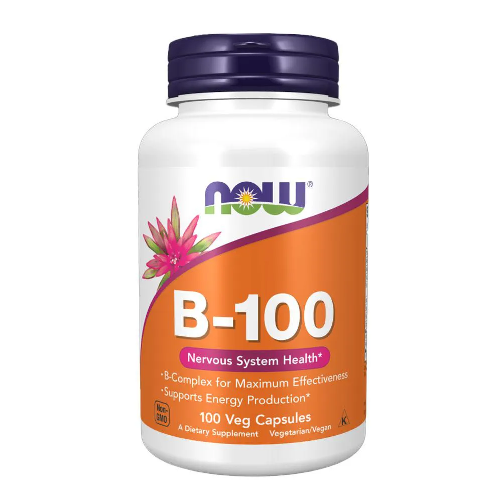 Vitamina B-100 Now Foods Complexo B 100Cáps Importado