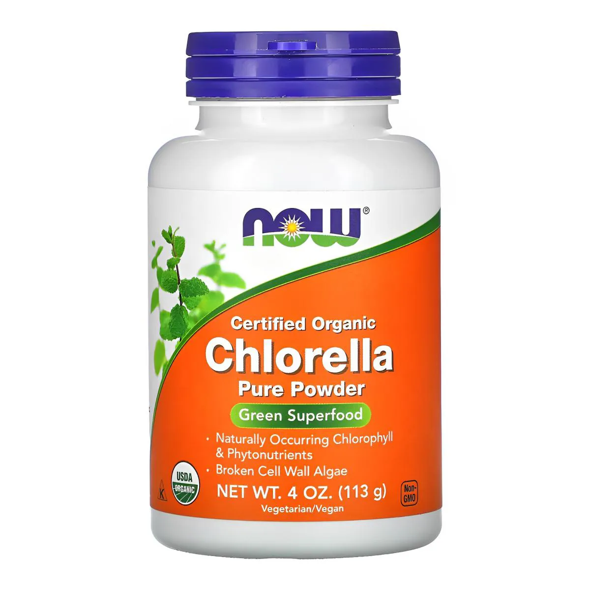 Chlorella em Pó Now Foods Produto Orgânico 113g Importado