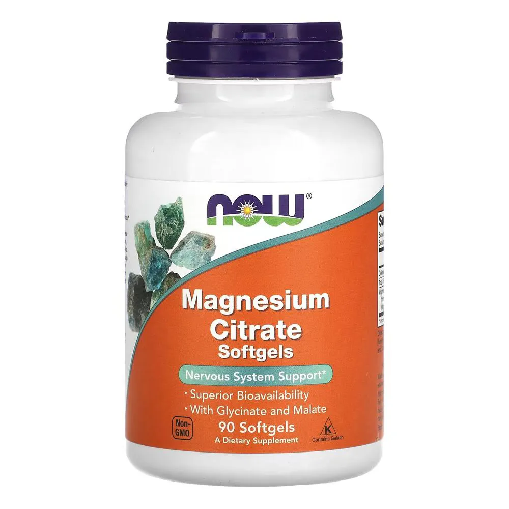 Citrato de Magnésio Now Foods 90 Softgels Importado
