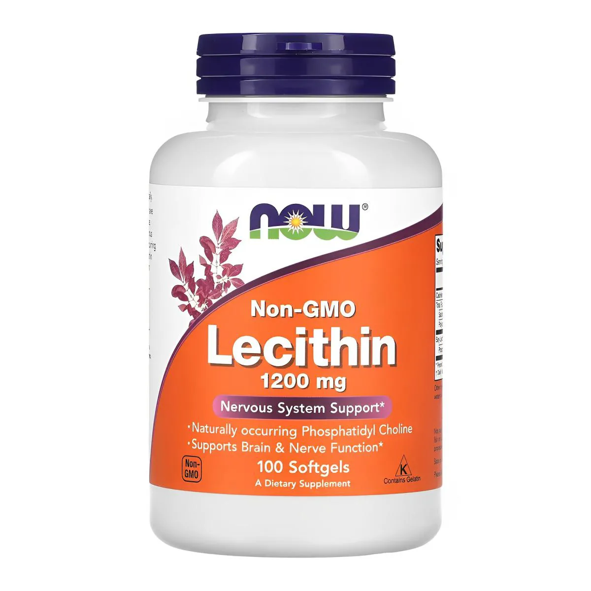 Lecitina Lecithin 1200mg Now Foods 100Cap Softgels Importado