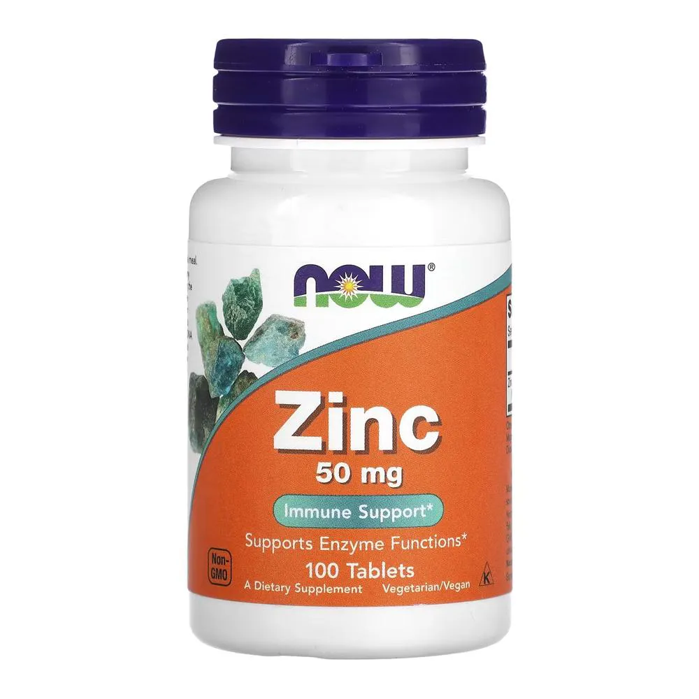 Gluconato de Zinco 50mg Now Foods 100 Tablets Importado