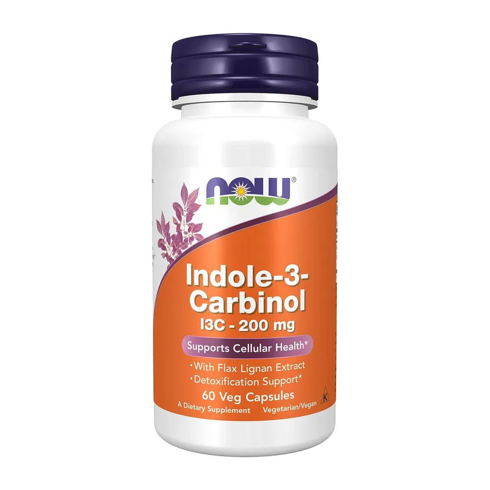 Indole-3-Carbinol Now Foods I3c 200mg 60 Veg Cáps Importado