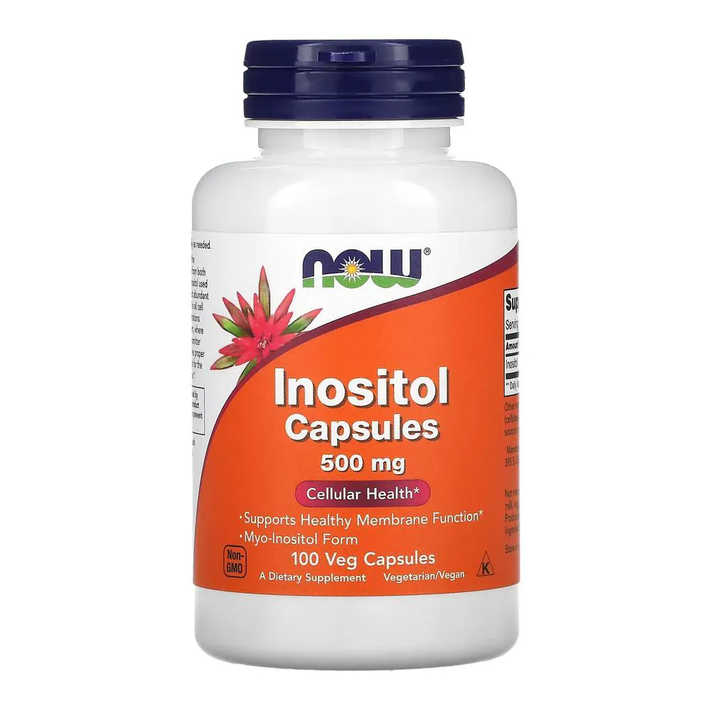 Inositol 500mg Now Foods 100 Veg Cápsulas Importado