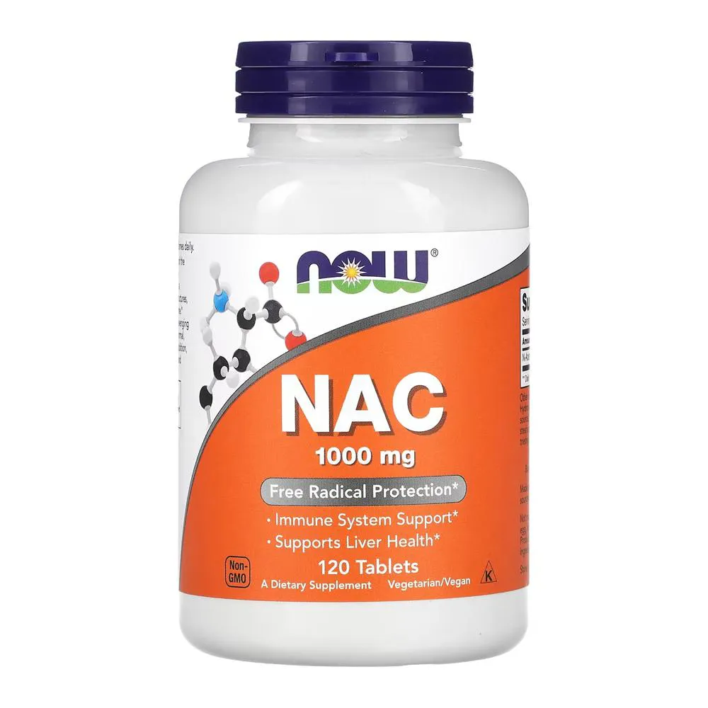 Nac N-Acetilcisteína 1000mg Now Foods 120Tabs Importado