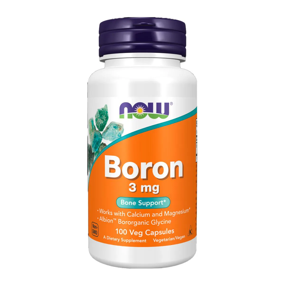 Boron 3mg Now Foods 100 Cápsulas Importado