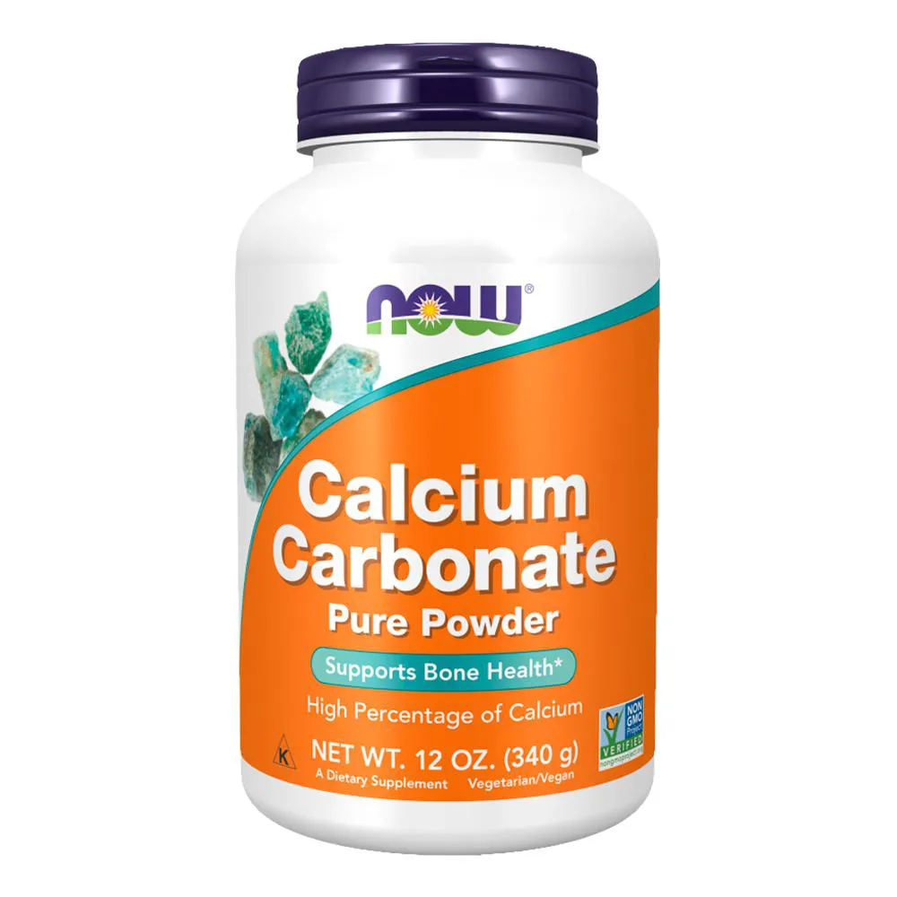 Carbonato Cálcio Pó Now Foods 340g Importado