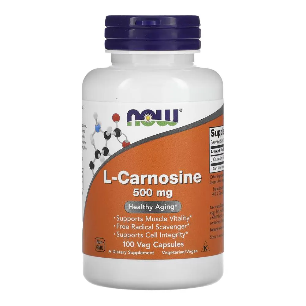 L-carnosina 500mg Now Foods 100 Cápsulas Importado