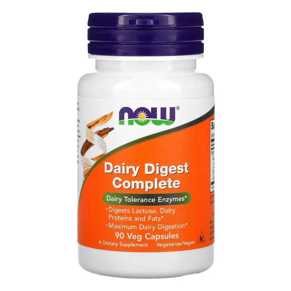Dairy Digest Completo Now Foods 90 Cápsulas Importado
