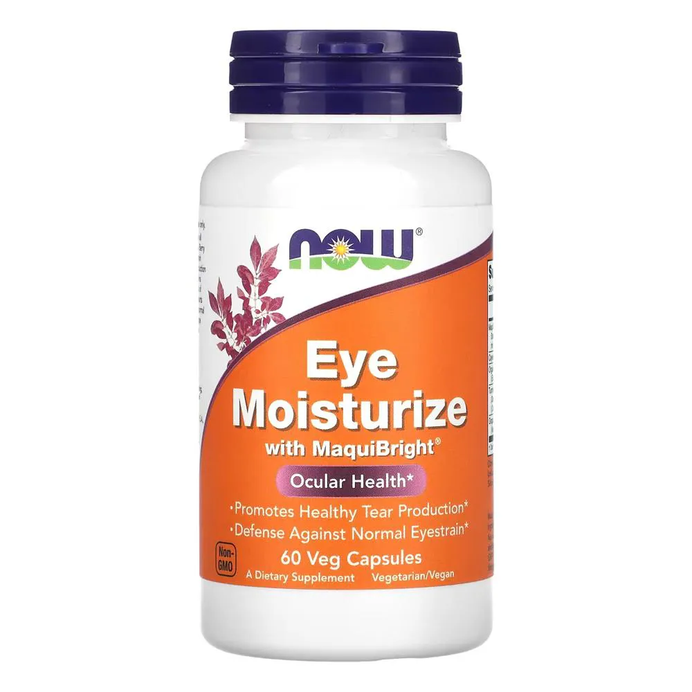 Eye Moisturize Now Foods MaquiBright 60 Cáps Importado