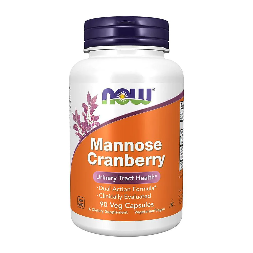 Manose e cranberry Now Foods 90 Veg Cápsulas Importado