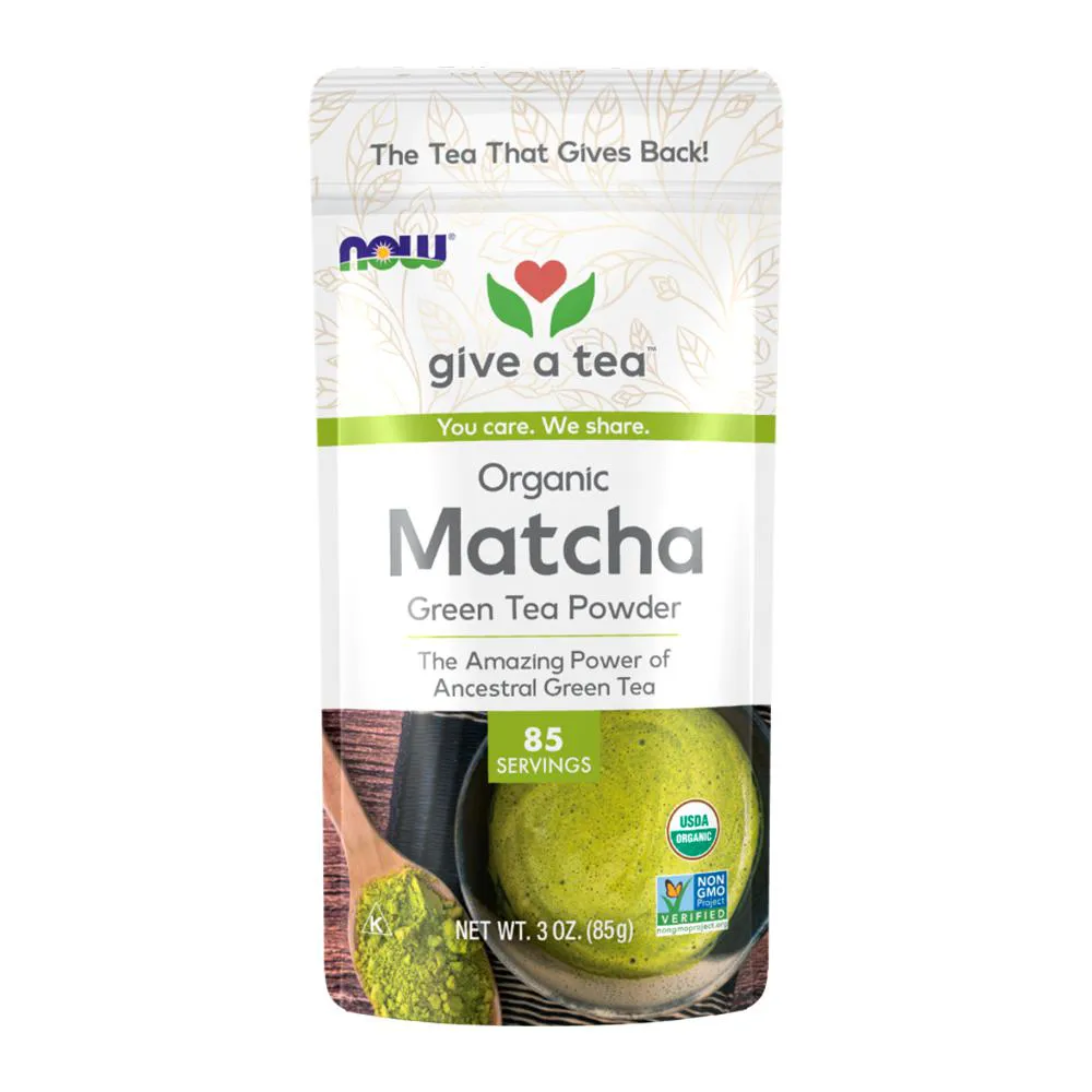Chá Verde Matcha em Pó Now Foods 85g Orgânico Importado