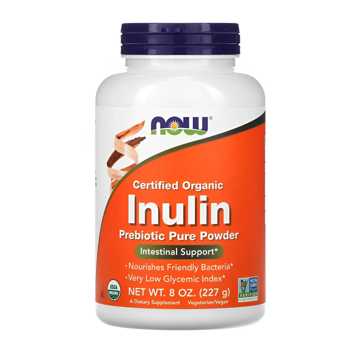 Inulina Pó Puro Prebiótico Now Foods Orgânico 227g Importado