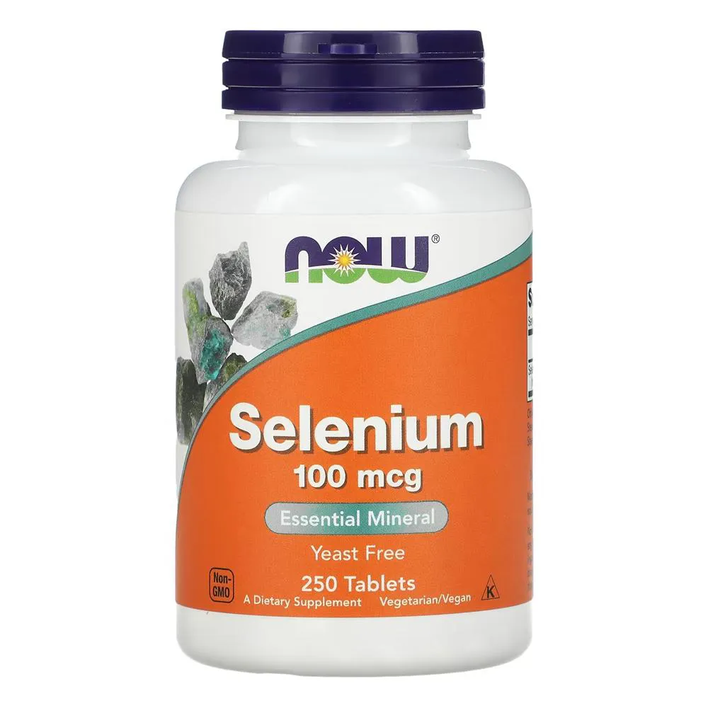 Selênio 100mcg Now Foods Selenium 250 Tablets Importado