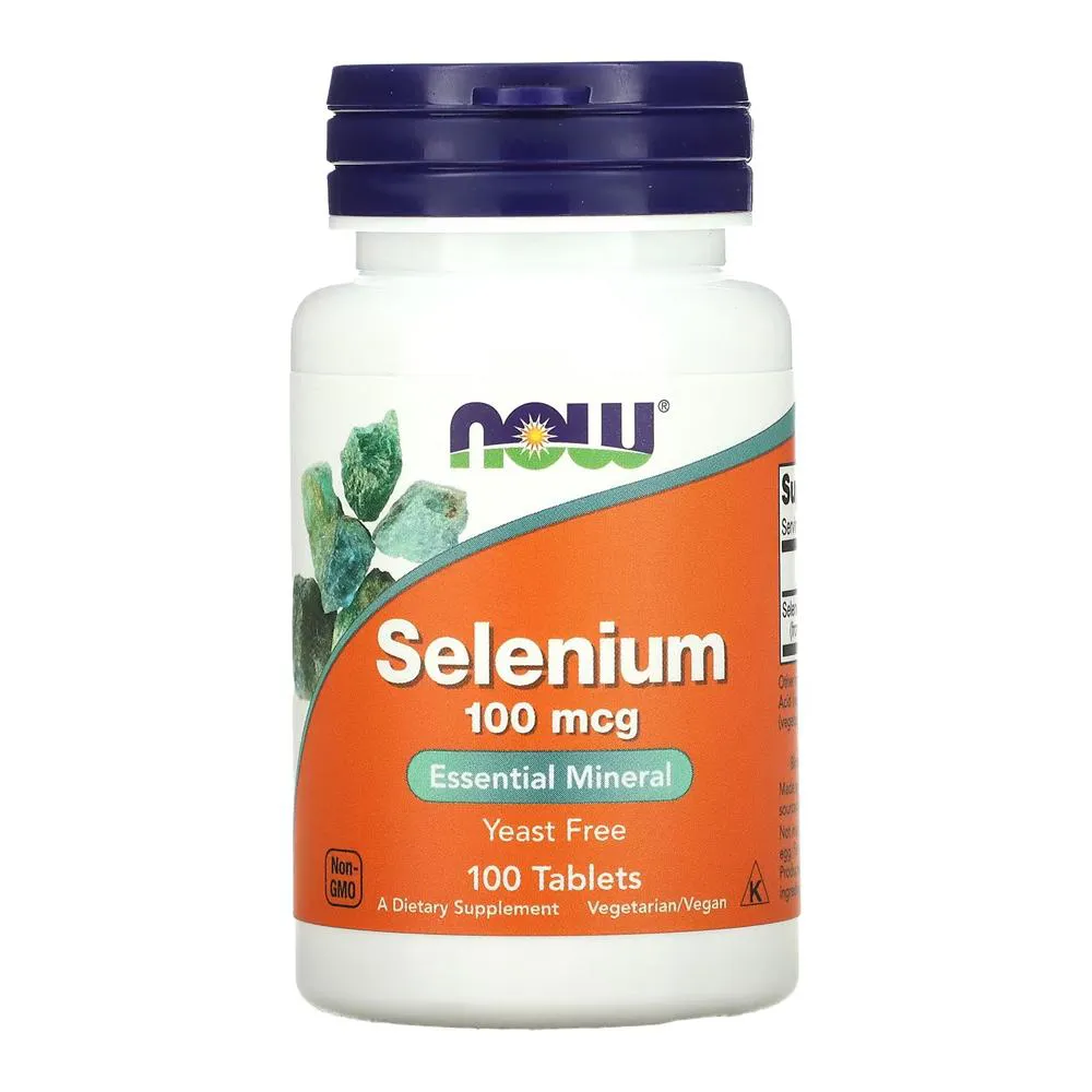 Selênio 100mcg Now Foods Selenium 100 Talets Importado