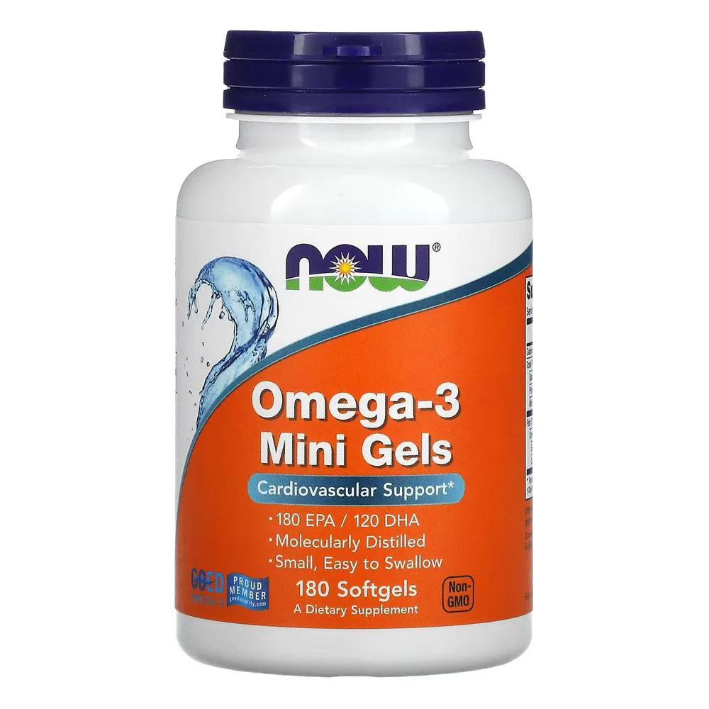 Ômega-3 Mini Gels 180Epa/120Dha Now Foods 180Soft Importado