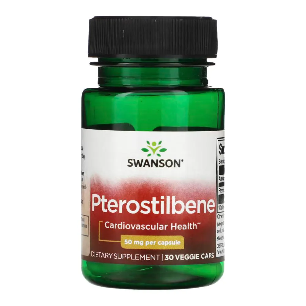 Pterostilbeno 50mg Swanson 30 Cápsulas Importado