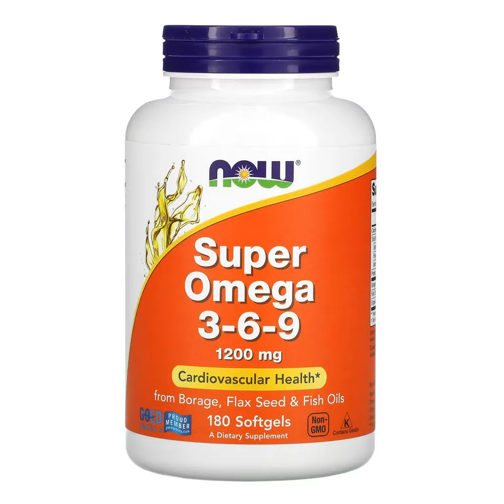 Super Ômega 3-6-9 1200mg Now Foods 180 Soft Importado
