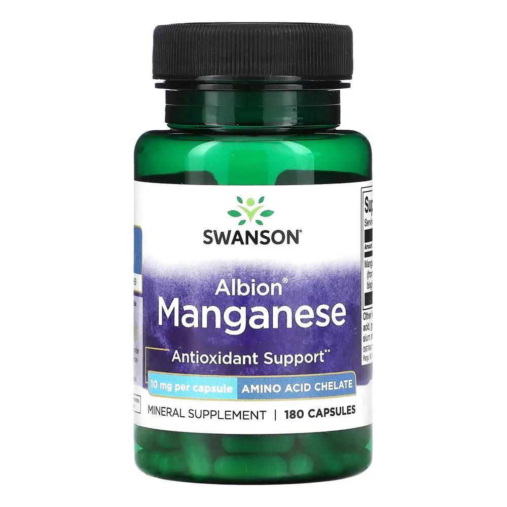 Quelatado Manganês 10mg Swanson 180 Cápsulas Importado