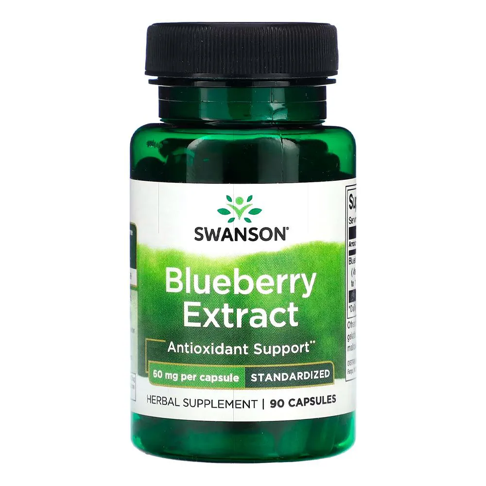Extrato Mirtilo Blueberry 60mg Swanson 90Caps Importado