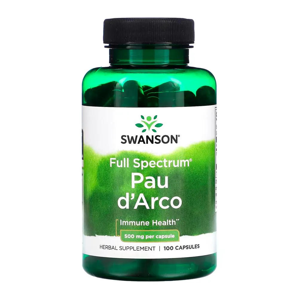 Pau d'Arco 500mg Swanson 100 Cápsulas Importado