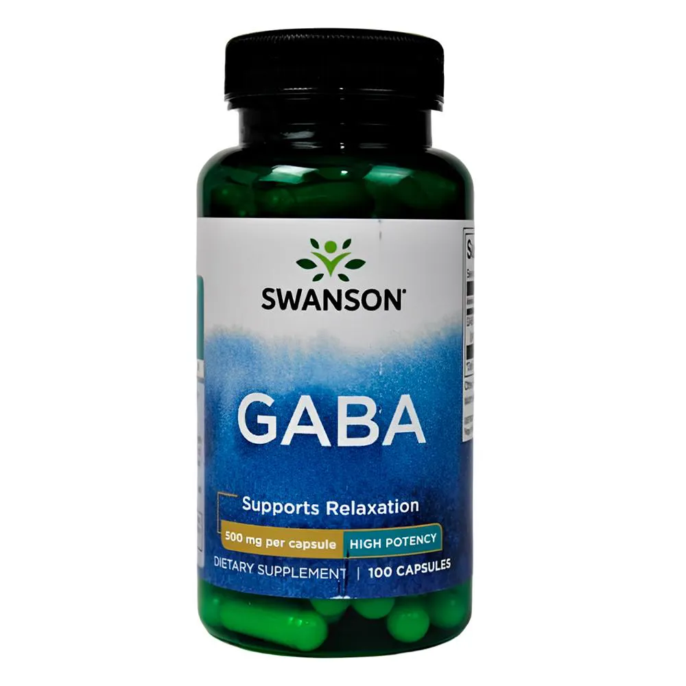 Gaba 500mg Swanson 100 Caps Importado