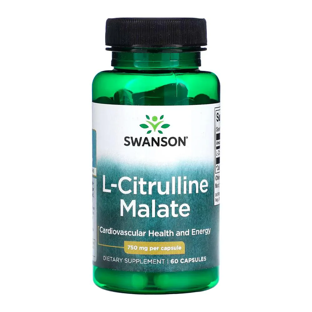 Malato de L-Citrulina 750mg Swanson 60 Caps Importado