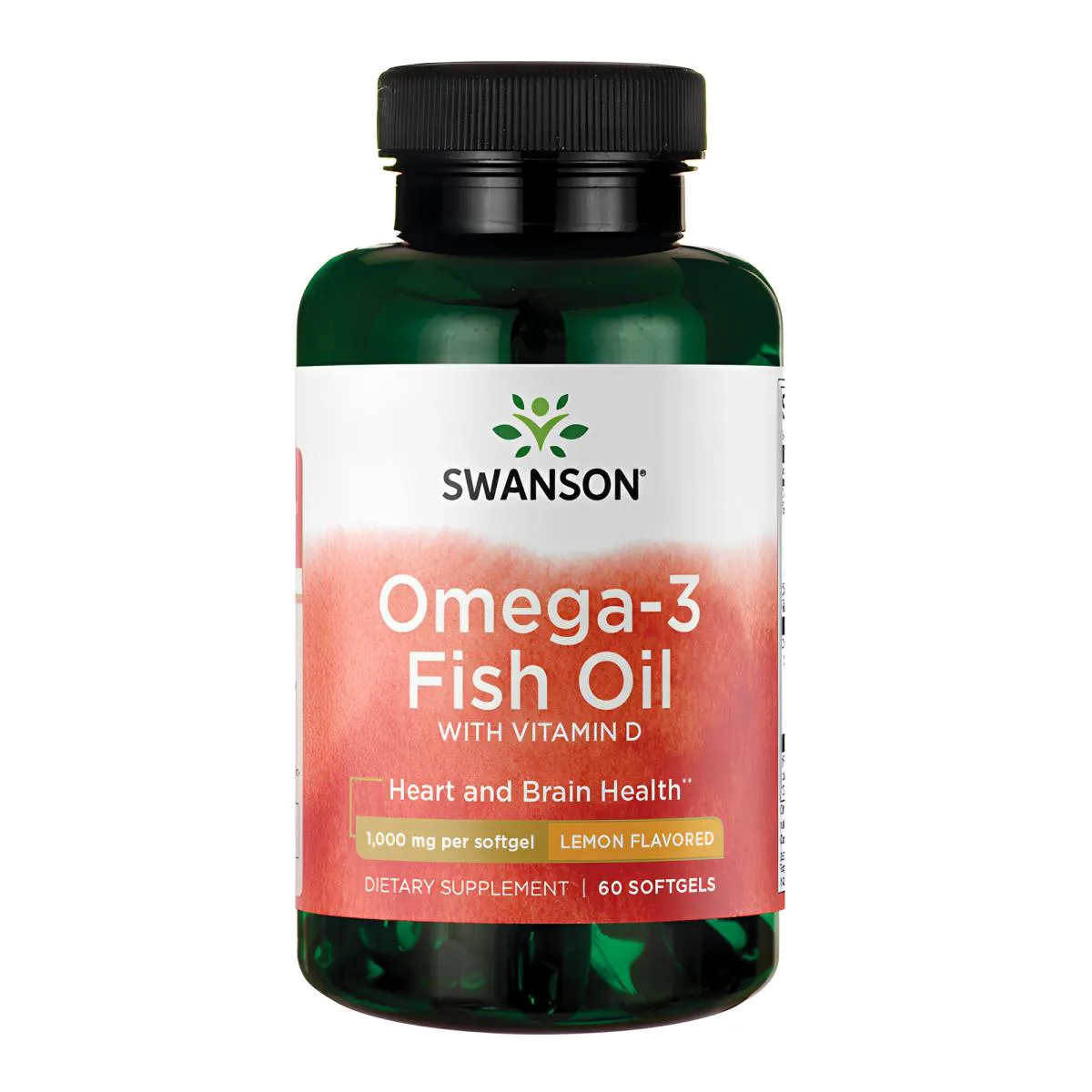 Óleo Peixe Ômega-3 1000mg Swanson 60 Softgel Importado