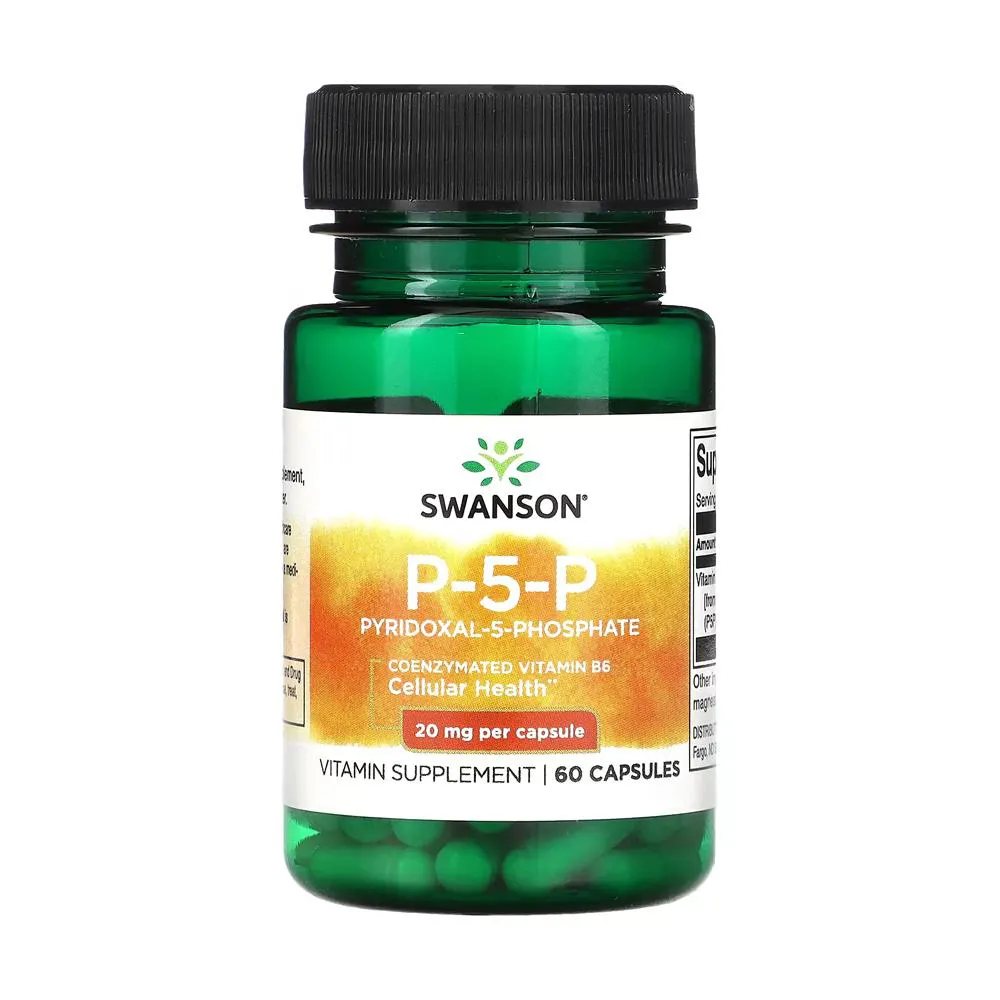 P-5-P Piridoxal-5-Fosfato 20mg Swanson 60 Caps Importado