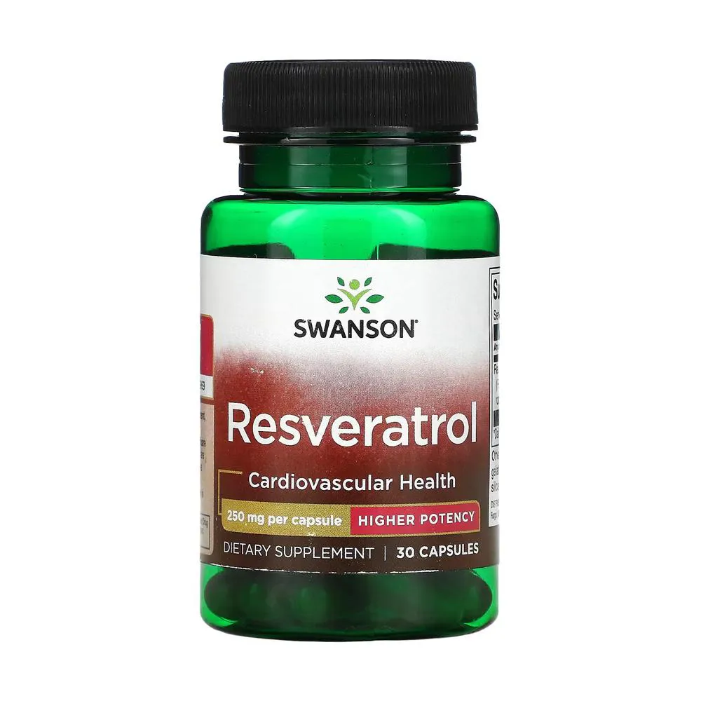 Resveratrol 250mg Swanson 30 Cápsulas Importado